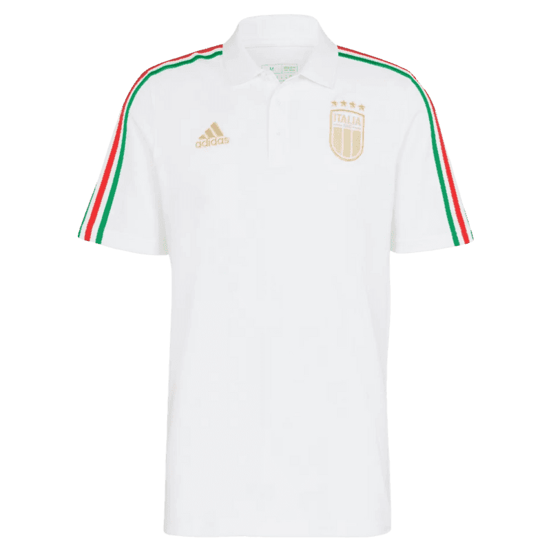 Italy DNA 3-Stripes Polo Shirt - White