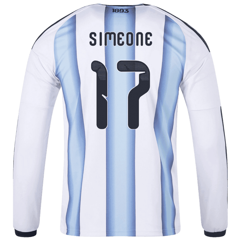 Giuliano Simeone Argentina 26/27 Long Sleeve Home Jersey