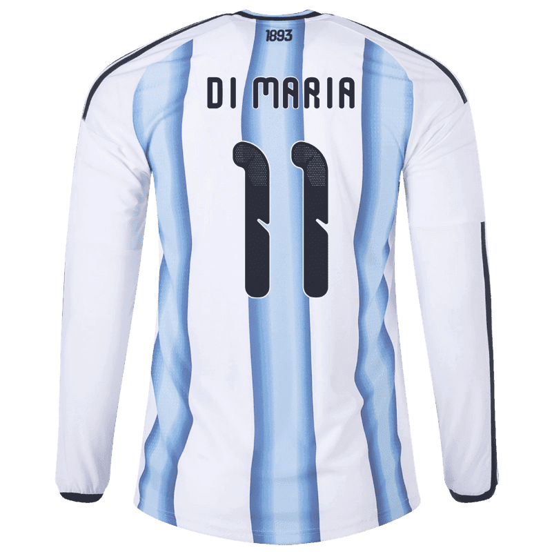 Ángel Di María Argentina 26/27 Long Sleeve Authentic Home Jersey