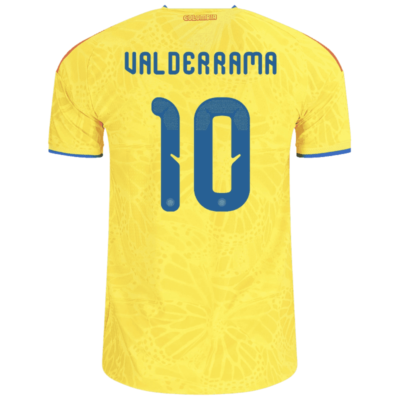 Carlos Valderrama Colombia 26/27 Authentic Home Jersey